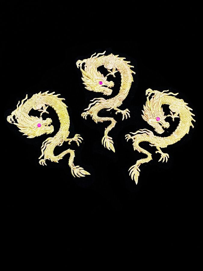 Rồng Vàng 3D Dán Trang Trí Điện Thoại