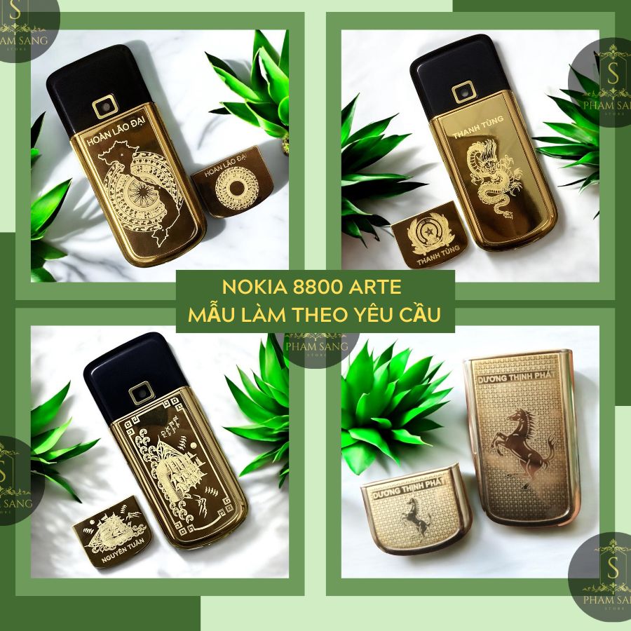 Miếng Dán Thay Da Nokia 8800 Mạ Vàng Các Mẫu 1